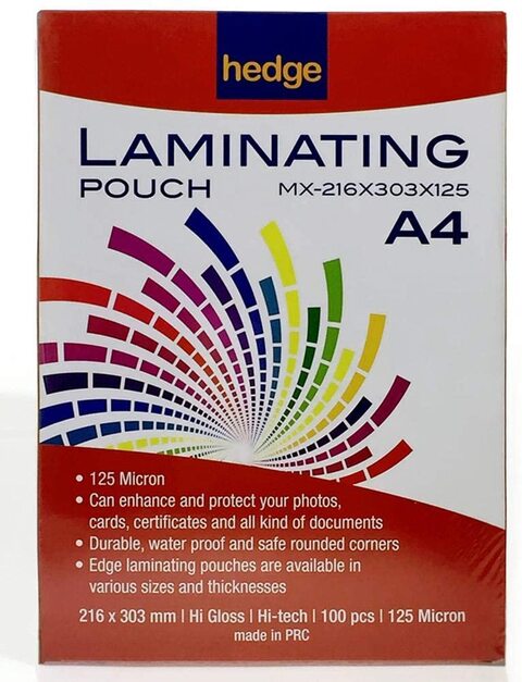 Shop Master A4 Laminating Film Pouches - 100 Pouches - 216 x 303mm - Clear  - 125 micron Online