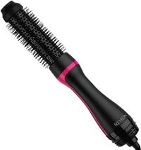 Revlon One Step 1, 1/2-Inch Root Booster Round Brush Dryer And Styler, Black And Pink