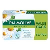 Palmolive Naturals Balanced And Mild Soap With Chamomile And Vitamin E 175g Pack of 6