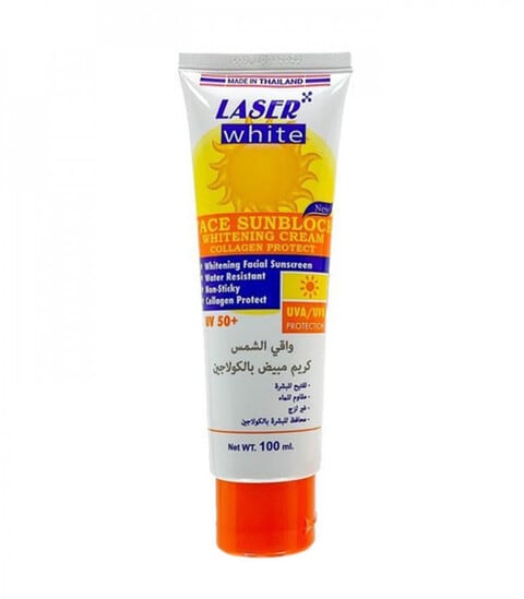 Buy Laser White Face Sunblock Whitening Cream UV 50 With Collagen