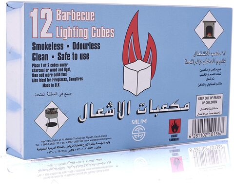 Bbq on sale lighter cubes