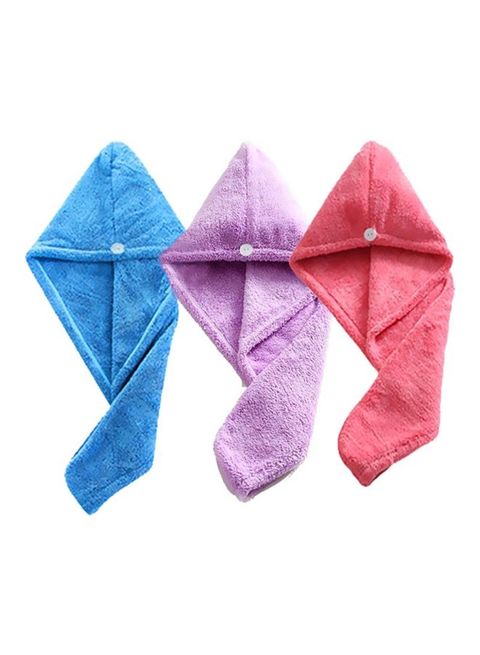 Buy Mylsmple Pack Of 3 Microfiber Hair Towel Turban Wrap Blue/Purple/Pink 63X24cm Online - Shop Home Garden on Carrefour UAE Buy Mylsmple Pack Of 3 Microfiber Hair Towel Turban Wrap Blue/Purple/Pink 63X24cm Online - Shop Home Garden on Carrefour UAE