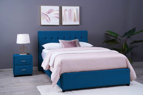 Blue headboard store