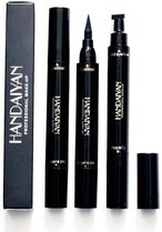 اشتري Handaiyan Eyeliner Stamp Waterproof 2 In 1 Eyeliner, Easy To Makeup Eyeliner Wing Stamp Black Color في الامارات