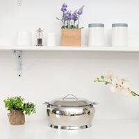 Royalford 2500ml Romeo Stainless Steel Hotpot- Rf11445 Food Grade Hot And Cold Hotpot With Double Wall Vacuum Insulation Firm Twist Lock To Keep Food Fresh For Long, Silver