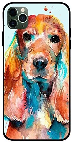 Theodor - Apple iPhone 11 Pro Max TPU Case Cover Colorful Dog Art Flexible Silicone Cover with Print