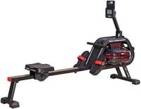 SKY LAND Water Rowing Machine Smooth &amp; Quiet with Bluetooth APP,Equip with GADGET Support,Soft Seat,LCD Digital Monitor &amp; Max User Weight 130kgs. Max Height 6.56 ft. GM 8143, Black-Red