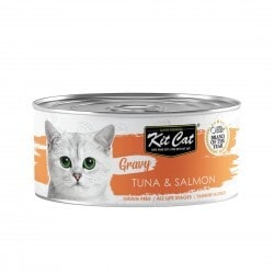 Buy Kit Cat Canned Food Gravy Tuna  Salmon 80g 1 ctn in Saudi Arabia