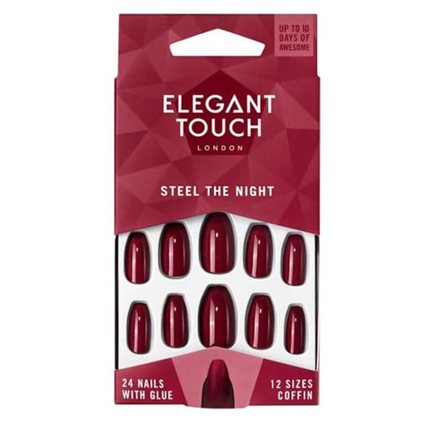 Elegant Touch False Nails Steel The Night 24 PCS