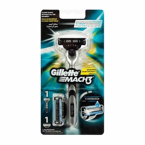 Gillette Mach3 Turbo Shaving Handle - 1 Blade