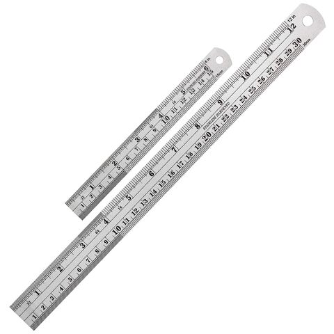 12 Inch Ruler 2pcs Straight Ruler 30cm Ruler With Centimeters and Inches  for sale online