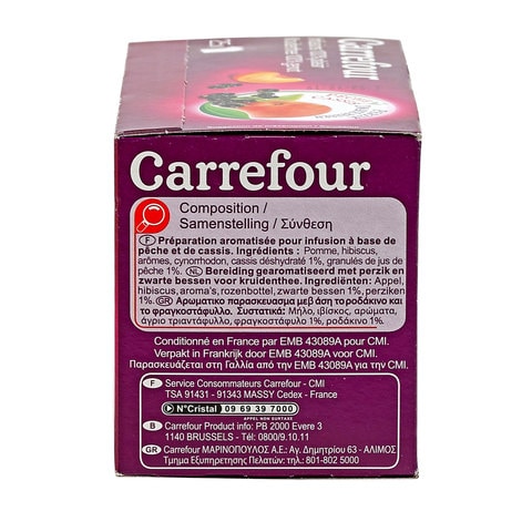 Carrefour Peach Blackcurrant 25 Tea Bags