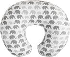 اشتري Boppy Nursing Pillow Cover-Premium, Gray Elephants Plaid, Soft, Quick-Dry Microfiber Fabric, Original And Luxe Breastfeeding Pillow, Awake Time Only في الامارات