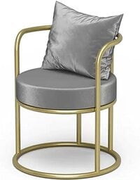 Yulan Modern Luxury Iron Golden Metal Living Room Table &amp; Chair Set for Bar Dresser Coffee Leisure Balcony Hallway (B) 512