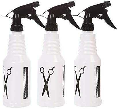 Water spray bottle store for hair