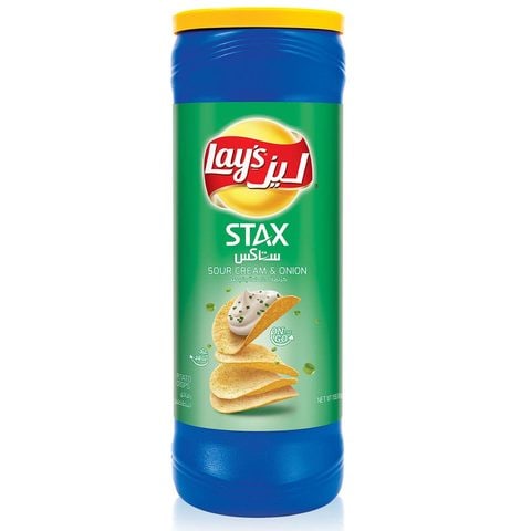 تسوق LAY'S STAX SOUR CREAM 156G أون لاين - كارفور الإمارات