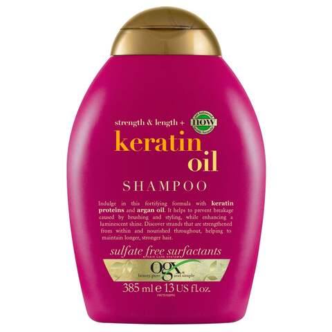 OGX Shampoo Strength &amp; Length+ Keratin Oil New Gentle and PH Balanced Formula 385ml