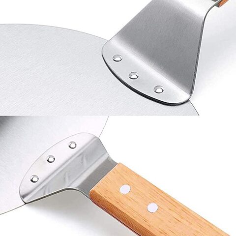 Buy Pizza Peel Paddle Shovel with Wooden Handle Round Cake Baking