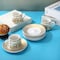Lihan 12Pcs Ramadan Design Porcelain Turkish Coffee Cups (6) And Saucer (6) Set With Saucer Dishwasher Safe And Good For Gatherings, Wedding, Parties