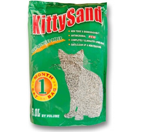 Buy Kitty Sand Recycled Paper Cat Litter 5L in UAE