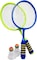 Party Time Badminton Set for Kids, 1 Pair Badminton Racket Shuttlecock Lightweight Badminton Kit for Indoor Outdoor Backyards Lawn Beach Sports Kids Game