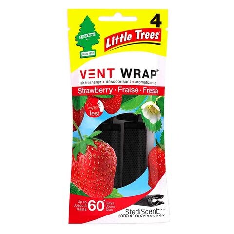 Little Trees Vent Wrap Car Air Freshener Strawberry Black