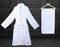 Bathrobe &amp; A Bath Towel,100% Turkish Cotton Shawl Collar Bathrobe, with a 50x90 cm Bath Towel Super Soft &amp; Absorbent for Men and Women, Unisex Adult (White)