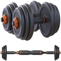 FED 2 in 1 Adjustable Dumbbells Set Can be Used as a Barbell No Bad Smell Non-slip Patented Products Free Adjustable Weights Dumbbells Set