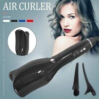 Generic Hair Curler,Air Spin Ceramic Rotating Curler,Electric Hair Comb Hair Curler Styling Comb,Lcd Digital Display,Black