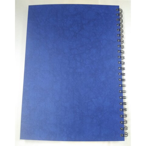 Grandluxe Twin Wire A4 2 QR Spiral Ruled Notebook Blue