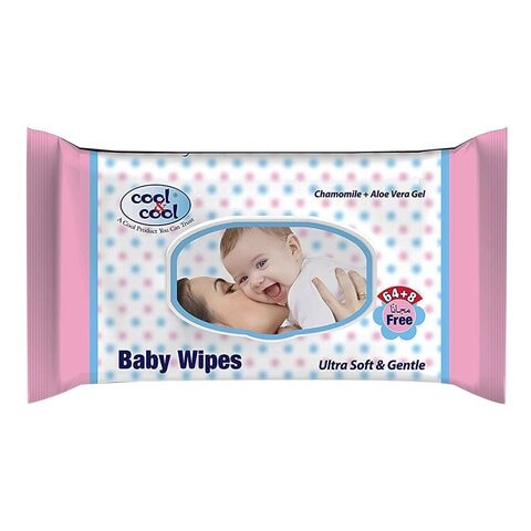 Cool &amp; Cool Ultra Soft And Gentle Baby 70 Wipes