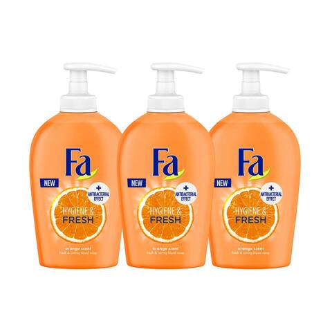 Buy FA ORANGE LIQUID HAND SOAP 250ML 2+1 FREE in Kuwait