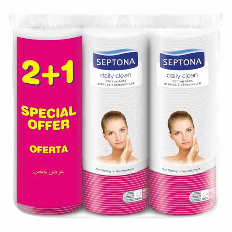 Septona Daily Clean Cotton 80 Pads 3 Pieces
