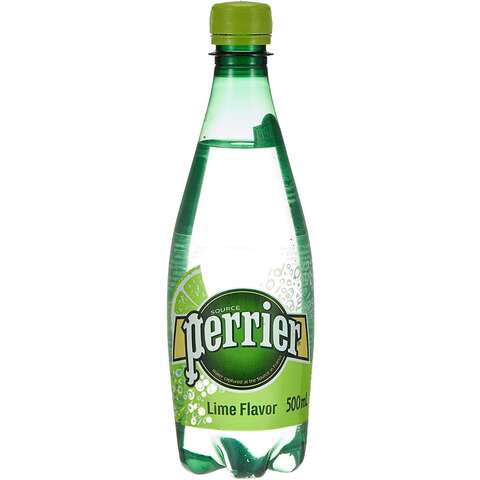Perrier Lime Sparkling Natural Mineral Water 500ml Pack of 6