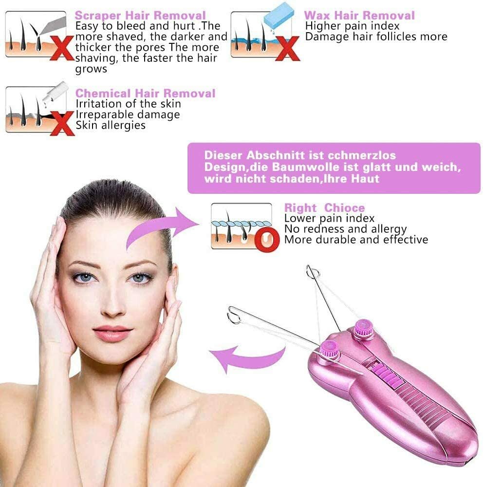 Buy Naor Women Facial Hair Remover Ladies Beauty Epilator Trimmer Facial Cotton Threading Hair Shaver Plug Online Shop Beauty Personal Care On Carrefour Uae