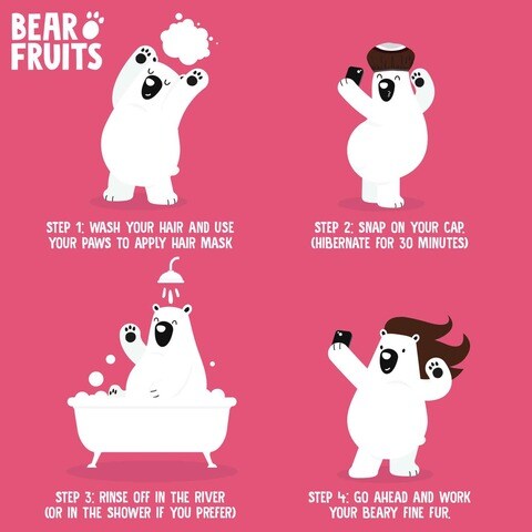 Bear Fruits Coconut Frutilicious Hair Mask &amp; Cap Moisture &amp; Hydration 20ml