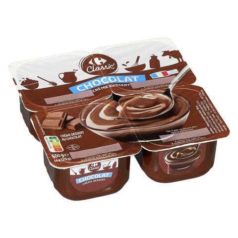 Carrefour Chocolate Flavoured Dessert 125g Pack of 4