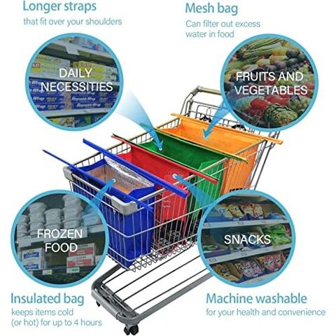 Reusable grocery cart online bags