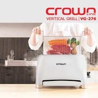 Crownline VG-276 Vertical Grill, 160&deg;C, 30 mins. Timer, 50/60 Hz, 220-240 V, 1300 W, Auto shut-off