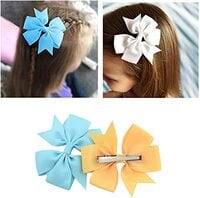Aiwanto 2Packs Hair Ribbon Bows Hair Alligator Clips Hair Accessories For Girls Kids (20 Pieces Colours, 3in)