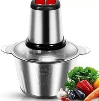 Electric Meat Grinder Household Grinder Food Chopper Stainless Steel Pure Copper Motor Meat Fruit And Vegetable Minced For Home And Commercial Use,2L