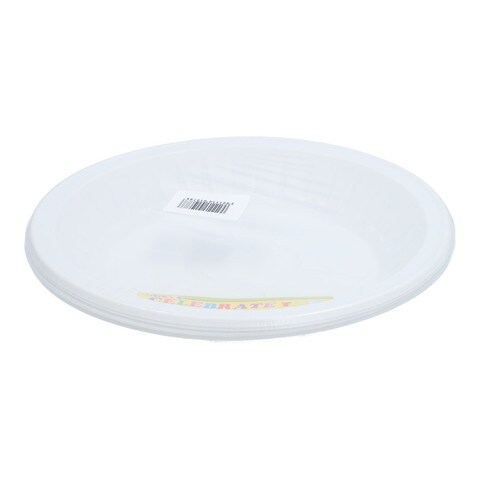 Disposable White Plastic Plates Large 12 pcs