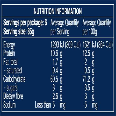 barilla whole grain pasta nutrition label