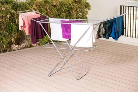 Royalford Adjustable Metal Cloth Dryer 128X55Cm - Drying Space Laundry Washing