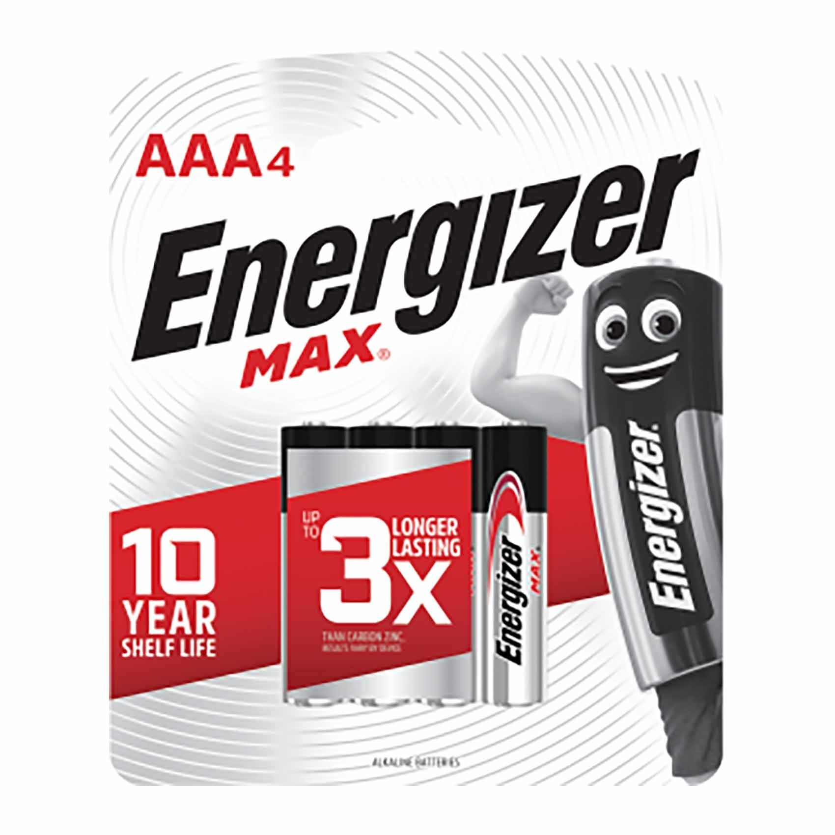 Buy Energizer Max Aaa Batteries 4 Batteries Online Shop Electronics Appliances On Carrefour Egypt