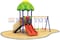 Rainbow Toys - Outdoor Children Playground Set Garden Climbing frame Swing Slide 3.8 * 2.3 * 3 Meter RW-12002