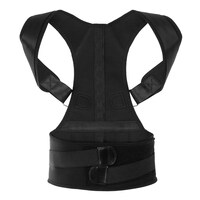 Generic-Adjustable Back Posture Corrector Shoulder Support Brace Strap Lumbar Lower Back Relief Belt Men Women