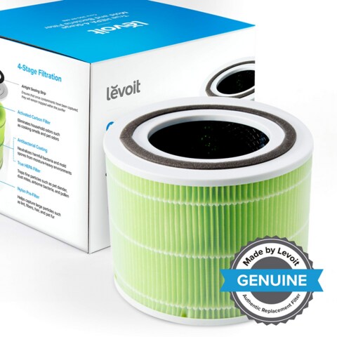Levoit Core 300S True HEPA 3-Stage Mold And Bacteria Replacement Filter, Core 300-Rf-Mb, Green