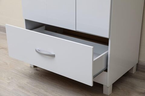 Pan Emirates Home Furnishings Clean 3 Door Wardrobe With 1 Drawers 75X40X183 White