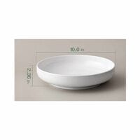 Shallow Porcelain Serving Bowl White 10x4.5cm